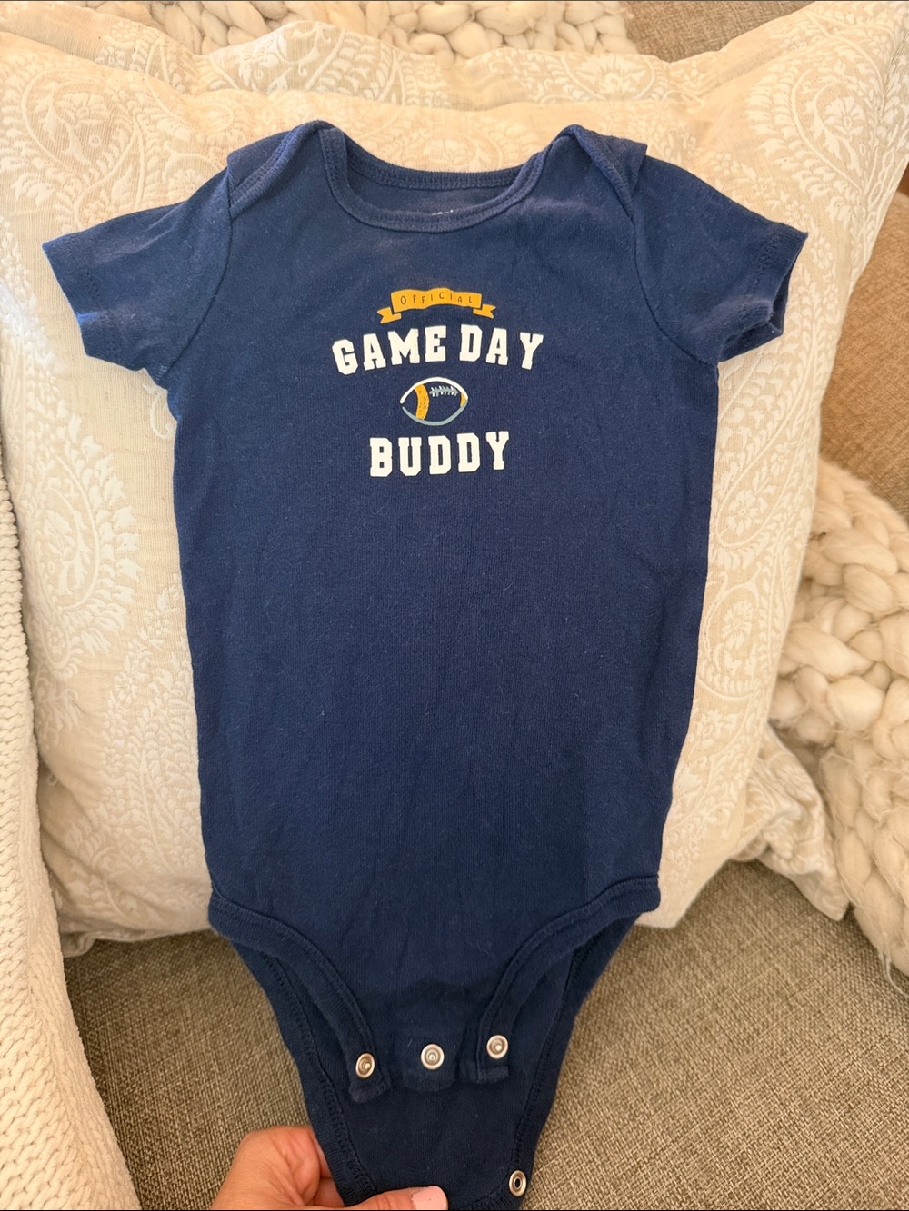 Carter's Navy "Game Day Buddy" Baby One-Piece